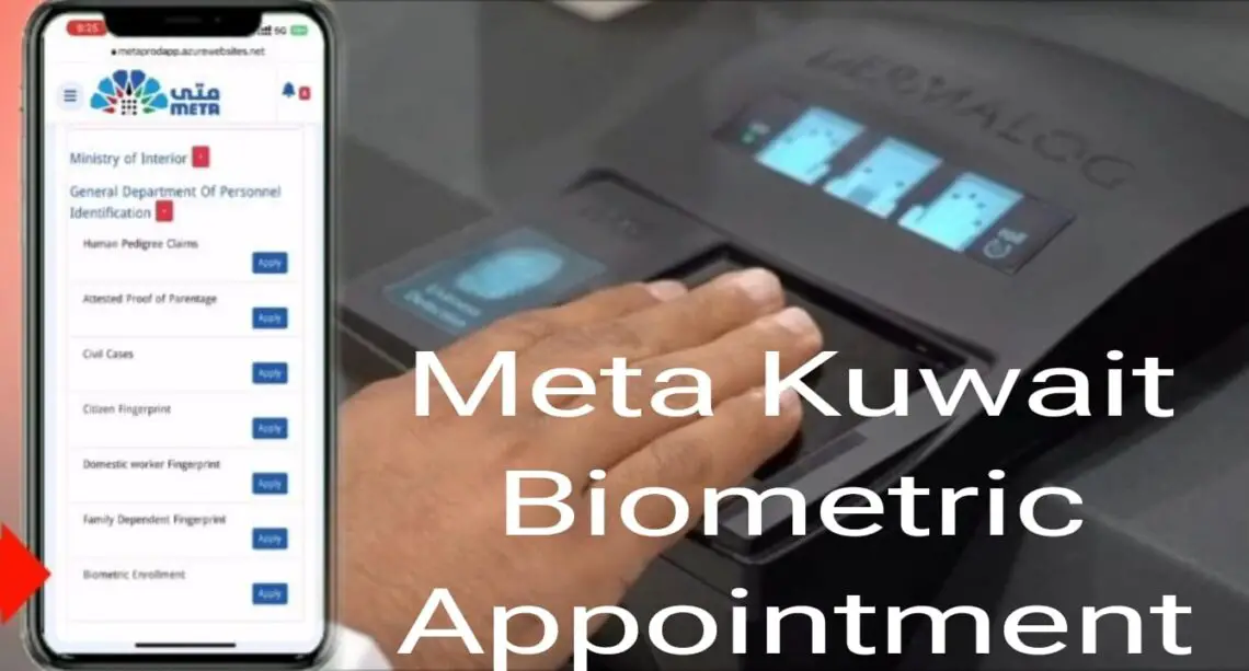 meta kuwait biometric appointment by civil id