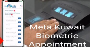 meta kuwait biometric appointment by civil id